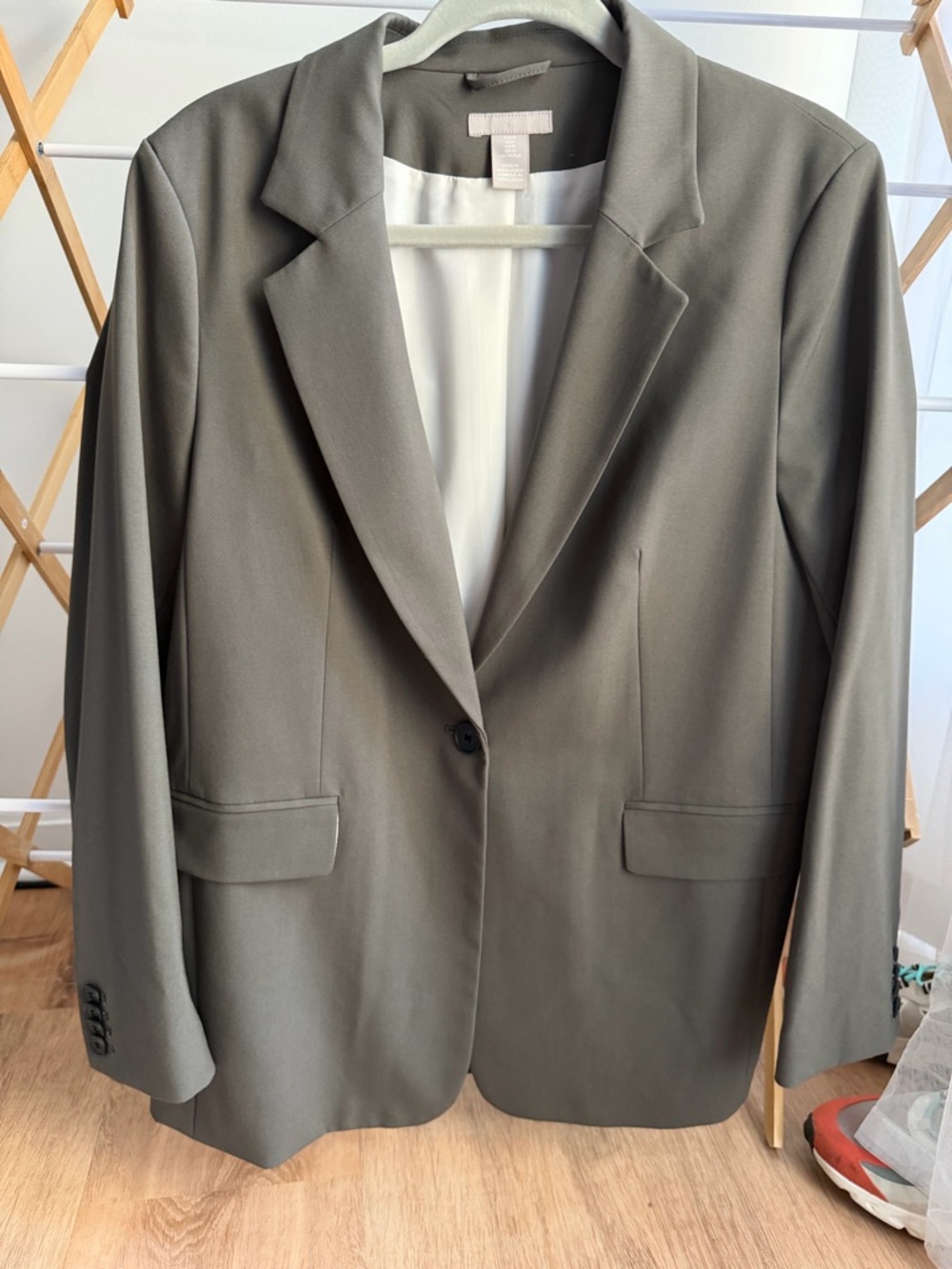 H&M Olive Green Single-Button Blazer